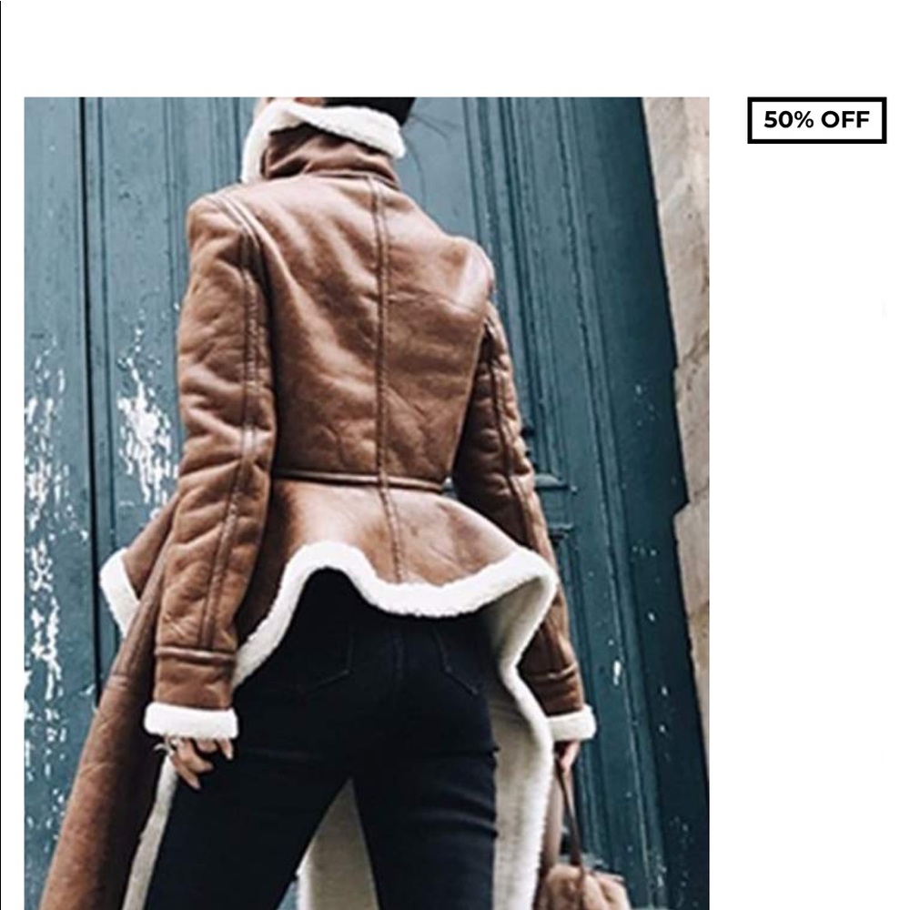Irregular turtle neck coat - Picture 8 of 15